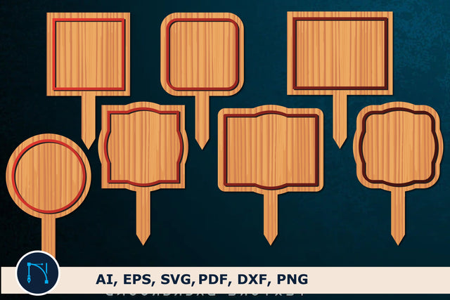 paper/laser cut Plant Stake SVG Bundle SVG MD JOYNAL ABDIN 