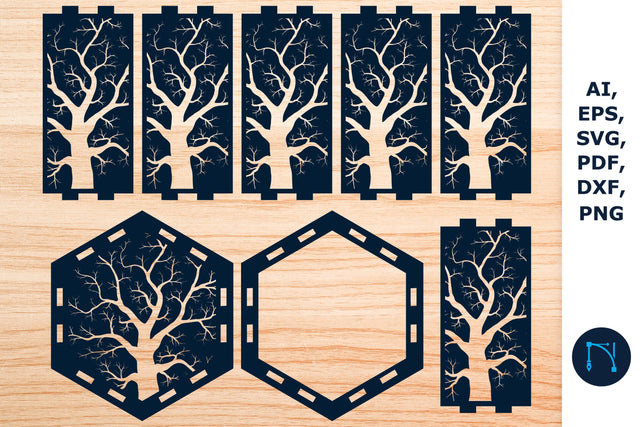 paper/laser cut Tree of Life lantern SVG SVG MD JOYNAL ABDIN 