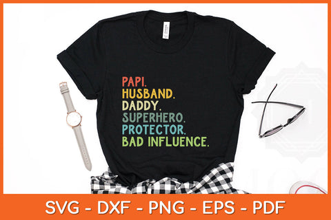 Papi Husband Daddy Superhero Protector DAD Svg Png Dxf Digital Cutting File SVG Helal 