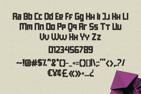 Paporigam Font letterstockstd 