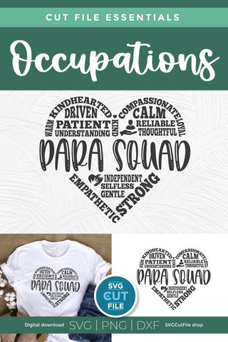 Para squad svg for a Paraprofessional SVG SVG Cut File 