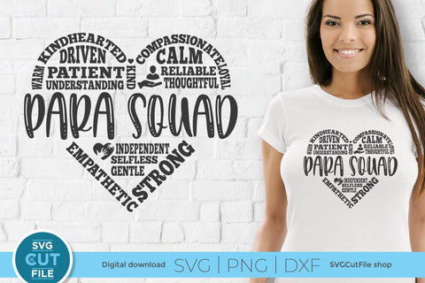 Para squad svg for a Paraprofessional SVG SVG Cut File 