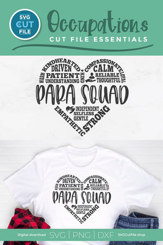 Para squad svg for a Paraprofessional SVG SVG Cut File 