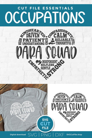 Para squad svg for a Paraprofessional SVG SVG Cut File 