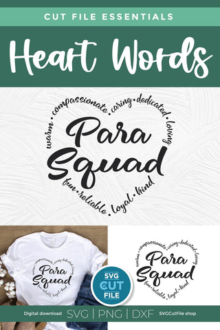 Para squad svg, para svg, paraprofessional squad svg SVG SVG Cut File 