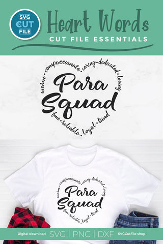 Para squad svg, para svg, paraprofessional squad svg SVG SVG Cut File 