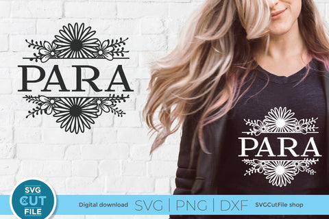 Para svg, Paraprofessional split frame SVG SVG Cut File 