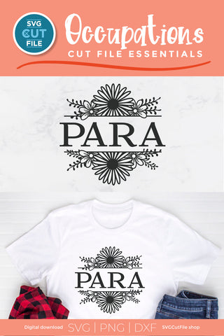 Para svg, Paraprofessional split frame SVG SVG Cut File 