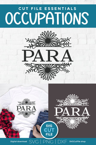 Para svg, Paraprofessional split frame SVG SVG Cut File 