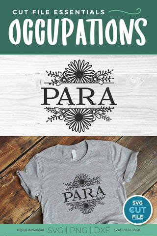 Para svg, Paraprofessional split frame SVG SVG Cut File 