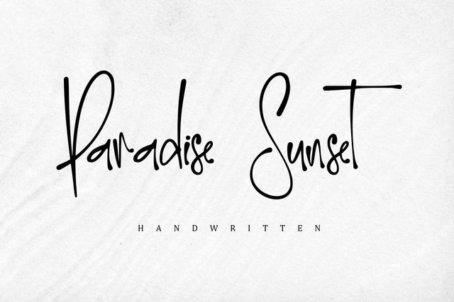 Paradise Sunset Font Sakha Design Studio 