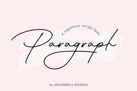 Paragraph Font Aestherica Studio 