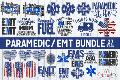 Paramedic Bundle SVG Svg Cuttables