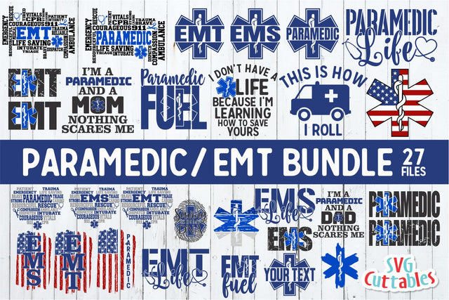Paramedic Bundle SVG Svg Cuttables