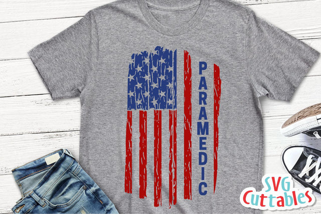Paramedic Distressed Flag Svg Cuttables 
