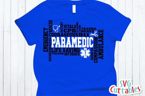 Paramedic Word Art SVG Svg Cuttables 