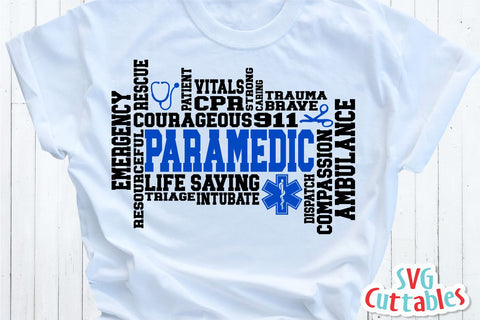 Paramedic Word Art SVG Svg Cuttables 