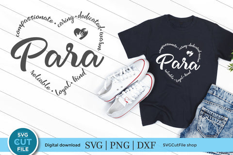Paraprofessional svg, para svg, paraprofessional heart shape svg SVG SVG Cut File 