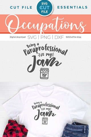 Paraprofessional svg, para svg, paraprofessional is my jam svg, teachers aid SVG SVG Cut File 