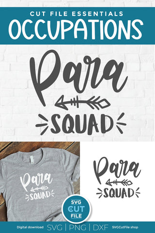 Paraprofessional svg, para svg, paraprofessional squad svg, teachers aid SVG SVG Cut File 