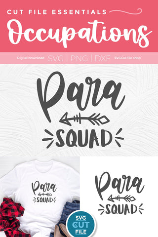 Paraprofessional svg, para svg, paraprofessional squad svg, teachers aid SVG SVG Cut File 