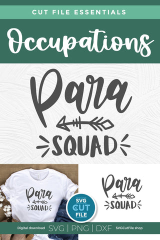 Paraprofessional svg, para svg, paraprofessional squad svg, teachers aid SVG SVG Cut File 