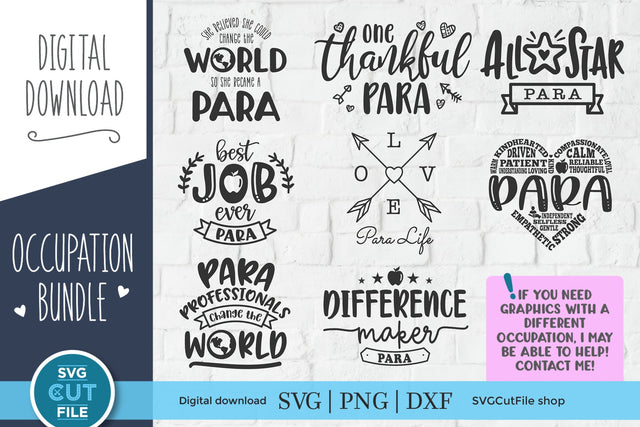 Paraprofessional svg, para svg, paraprofessional svg bundle SVG SVG Cut File 
