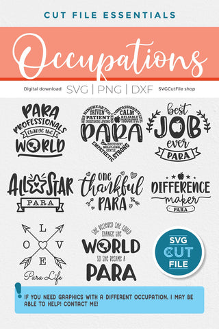 Paraprofessional svg, para svg, paraprofessional svg bundle SVG SVG Cut File 