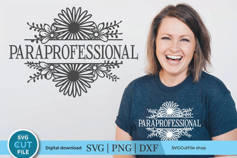 Paraprofessional svg, para svg split frame SVG SVG Cut File 