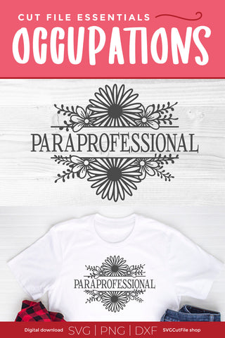 Paraprofessional svg, para svg split frame SVG SVG Cut File 