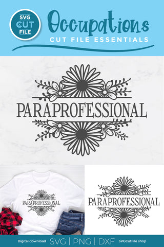 Paraprofessional svg, para svg split frame SVG SVG Cut File 