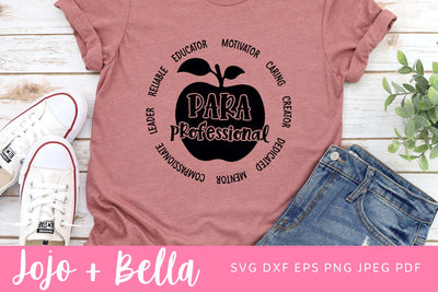 Paraprofessional Svg, Paraprofessional Shirt Svg, Back to School Svg, School Svg, Paraprofessional Teacher Svg, Svg Designs For Cricut SVG Jojo&Bella 