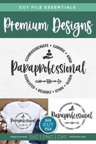 Paraprofessional svg with round circle design SVG SVG Cut File 