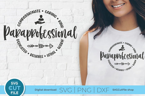 Paraprofessional svg with round circle design SVG SVG Cut File 