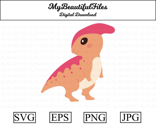 Parasaurolophus - Dinosaur SVG MyBeautifulFiles 