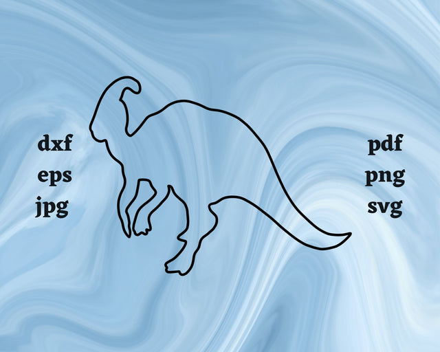 Parasaurolophus Outline SVG Cut File SVG Northern Light SVG 