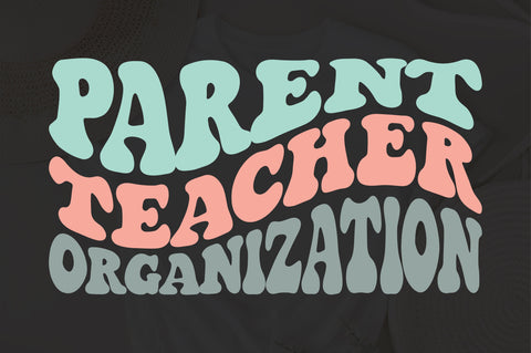 Parent teacher organization svg wavy style svg, EPS PNG Cricut Instant Download SVG Fauz 