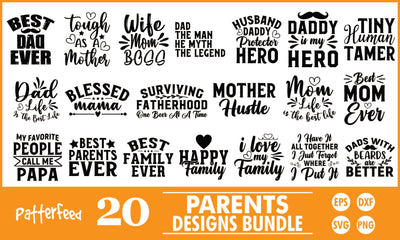 Parents Day SVG Designs Bundle SVG PatternFeed8 