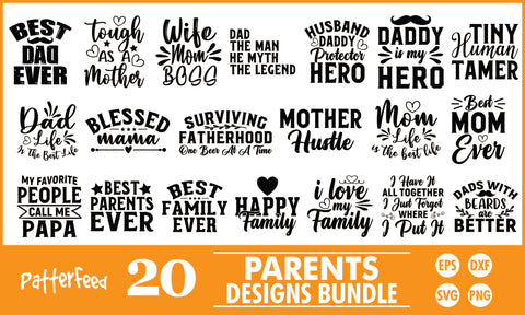 Parents Day SVG Designs Bundle SVG PatternFeed8 