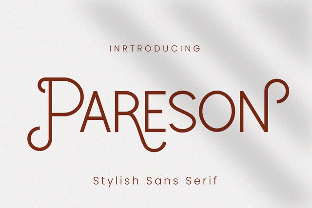 Pareson A Stylish & Beautiful Sans Serif Font Font Balevgraph Studio 