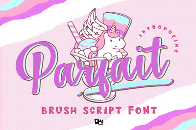 Parfait - Brush Script Font Font Dm Letter Studio 