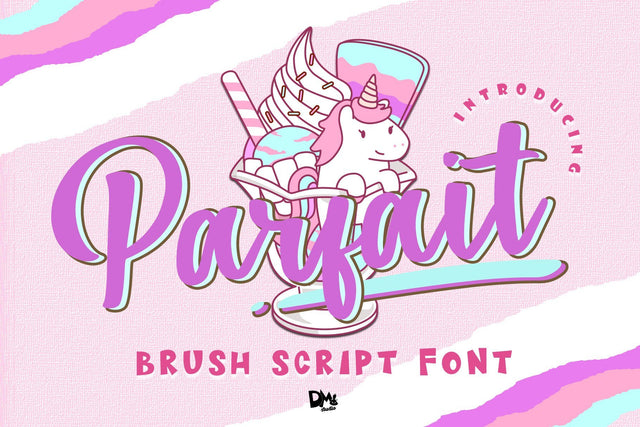 Parfait - Brush Script Font Font Dm Letter Studio 