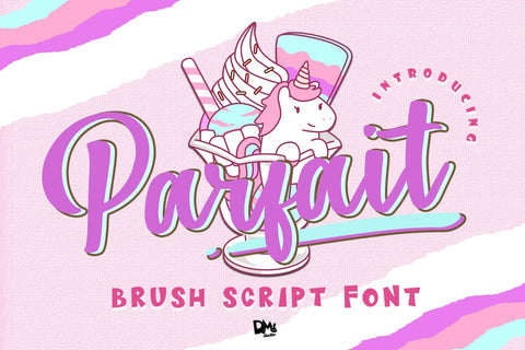 Parfait - Brush Script Font Font Dm Letter Studio 