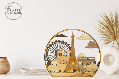 PARIS 3D Multilayer Laser Cut Files, Mandala, SVG Files, 3D Designs SVG LaserCutano 