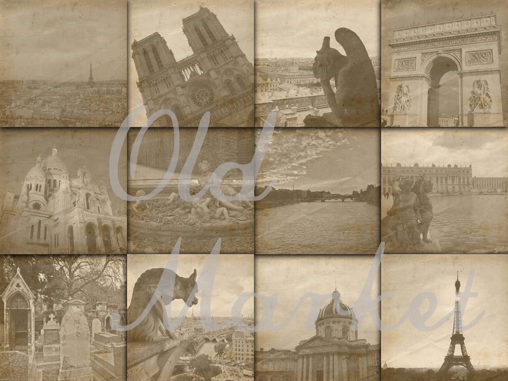 Paris Digital Paper Textures - So Fontsy