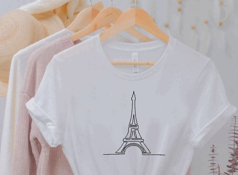 Paris Eiffel Tower One line machine embroidery design 2 Embroidery/Applique DESIGNS Angie 