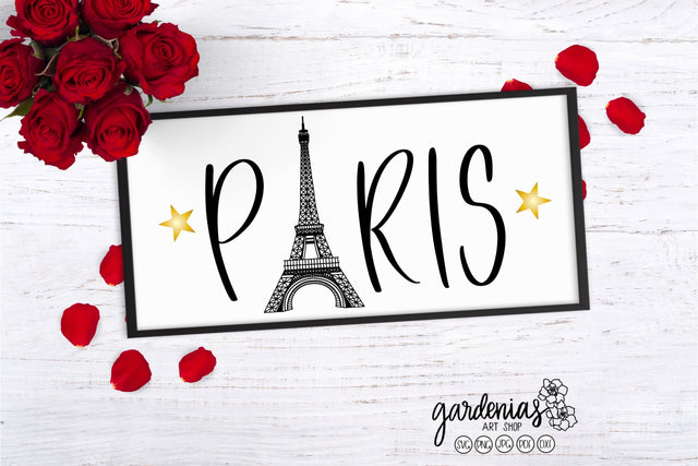 Paris Eiffel Tower SVG Gardenias Art Shop 