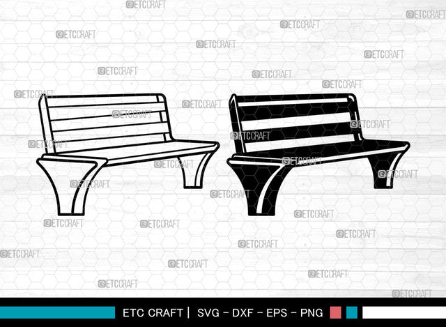 Park Bench SVG, Bench svg, Wooden Bench Svg, Garden Bench, Outdoor Bench Svg, Farmhouse Bench Svg, Public Bench Svg SVG ETC Craft 