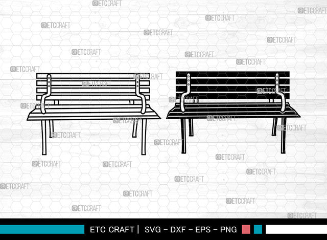 Park Bench SVG, Bench svg, Wooden Bench Svg, Garden Bench, Outdoor Bench Svg, Farmhouse Bench Svg, Public Bench Svg SVG ETC Craft 
