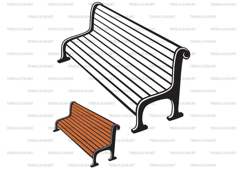 Park bench SVG TribaliumArtSF 